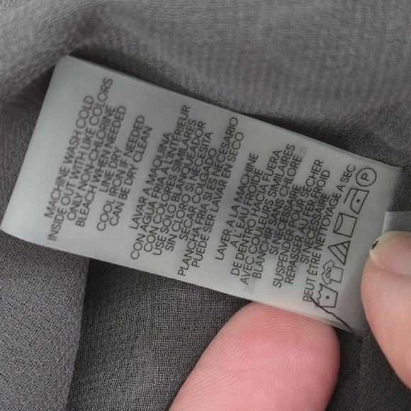 Calvin Klein Large Womens Gray Floral Ruffle Blouse - Picture 9 of 11